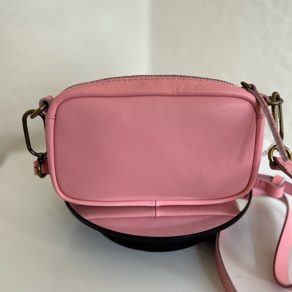 Madewell The Leather Carabiner Mini Crossbody Bag in Pink / Dried Blossom NEW - Picture 10 of 16